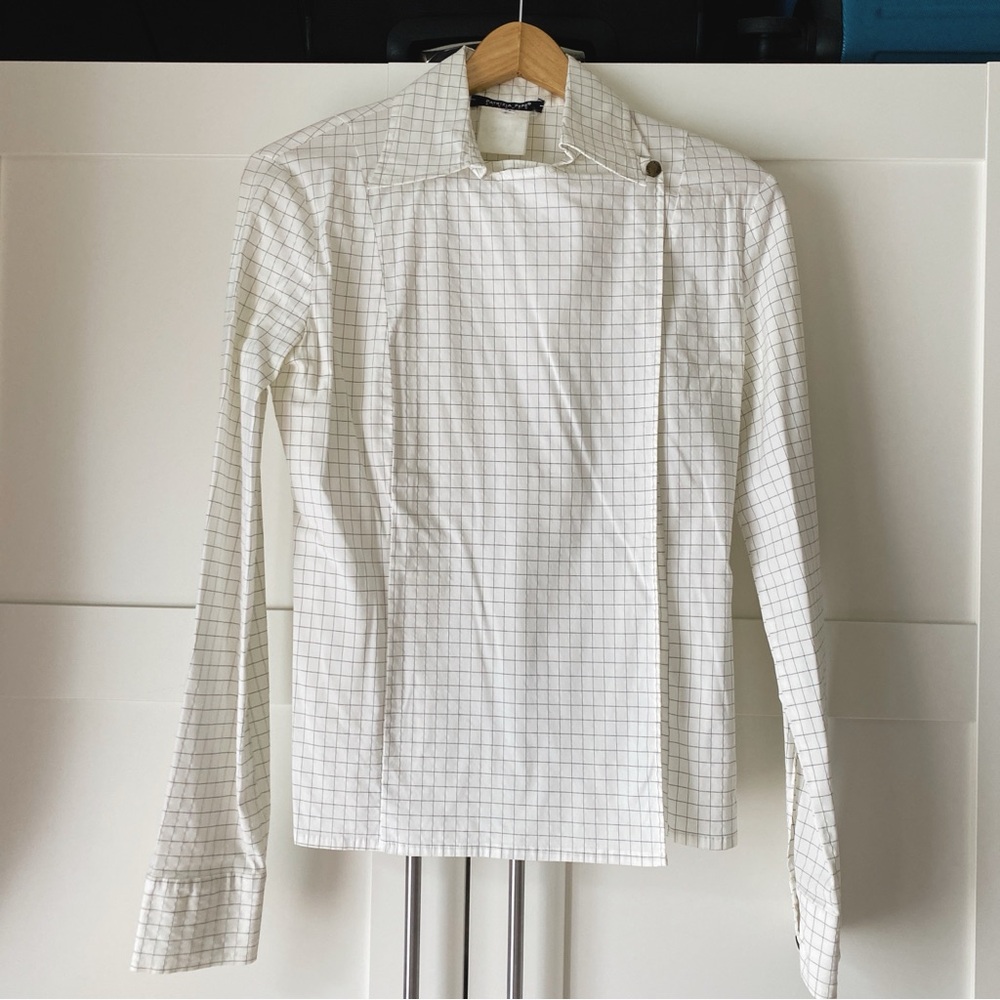 Patrizia Pepe Architectural Grid Dress Shirt